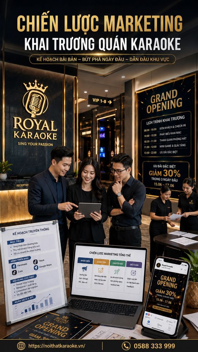 Lập chiến lược marketing khai trương quán karaoke