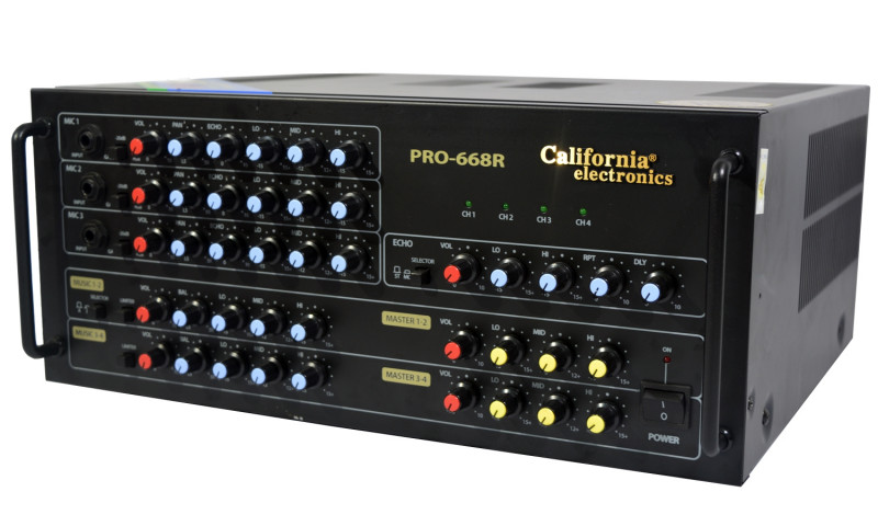 California Pro 668R sử dụng bộ khuếch đại công suất cực mạnh 